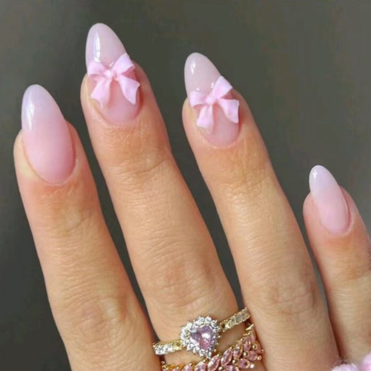 French Sweet Removable Fake Nails