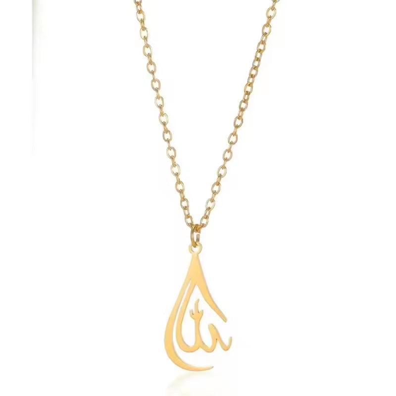 Geometric Heart-Shaped Droplet Minimalist Necklace For Women