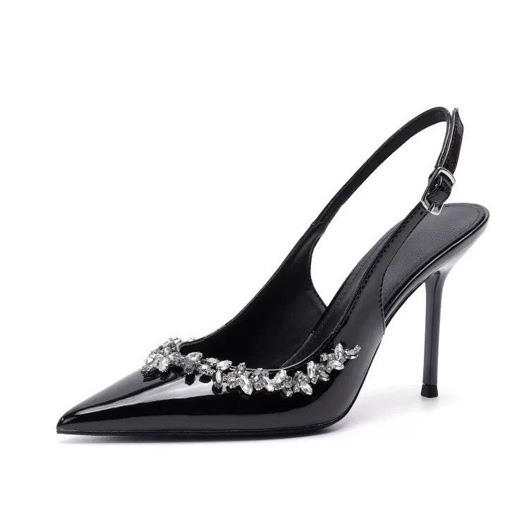 Special-interest Design Rhinestone Trim High Heels For Women